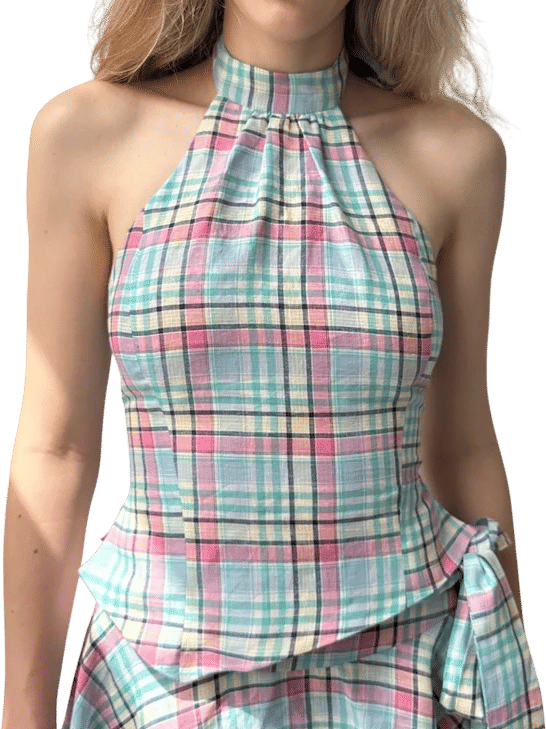 Beasha Studios Zoe Halter in Gelato Linen