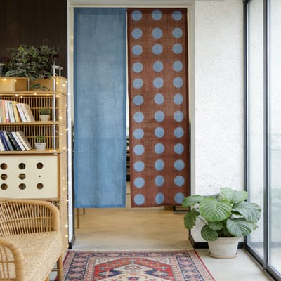 Plant-Dyed Polka Dot Fabric Panel