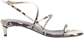 Khaite Loop Python-Effect Leather Sandals