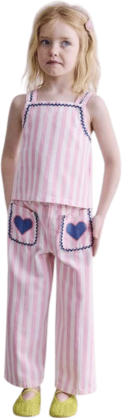 Heart Pockets Twill Jumpsuit