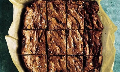 Brownies with Flaky Salt and White Chocolate Chunks Recipe