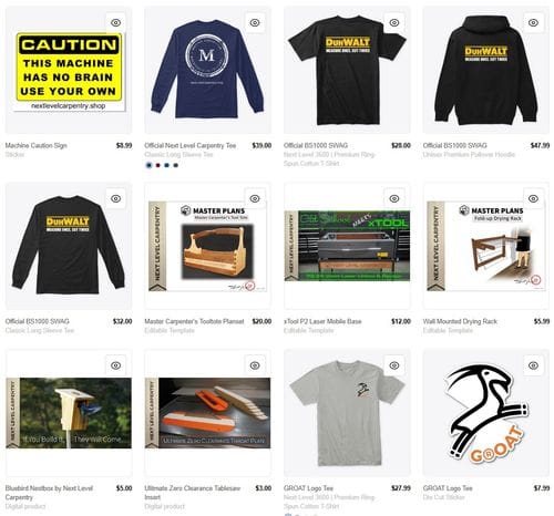 Next Level Carpentry SWAG Shop