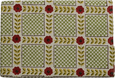 Mumtaz Hand Block-Printed Linen Tablecloth