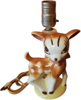 Vintage Mid Century Modern Ceramic Deer Lamp