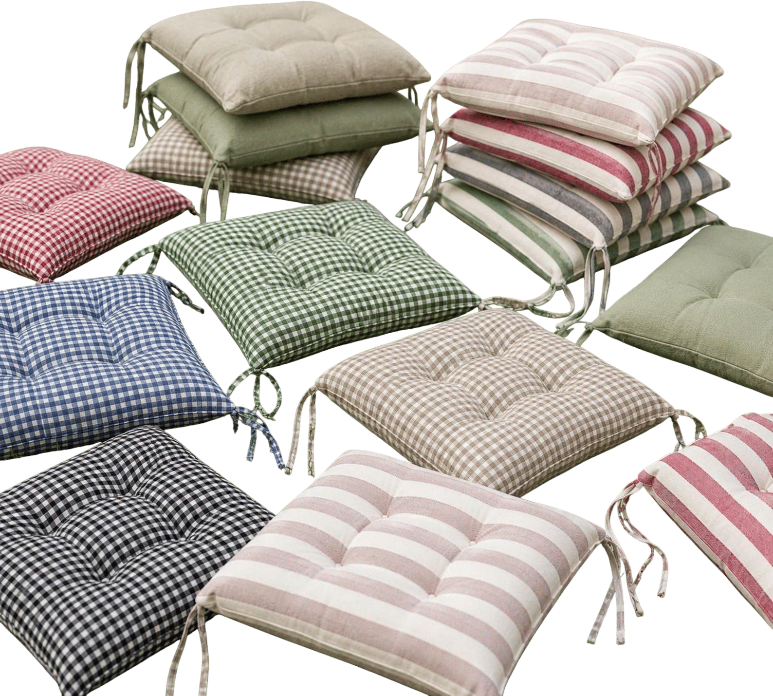 Custom Chair Cushions with Ties