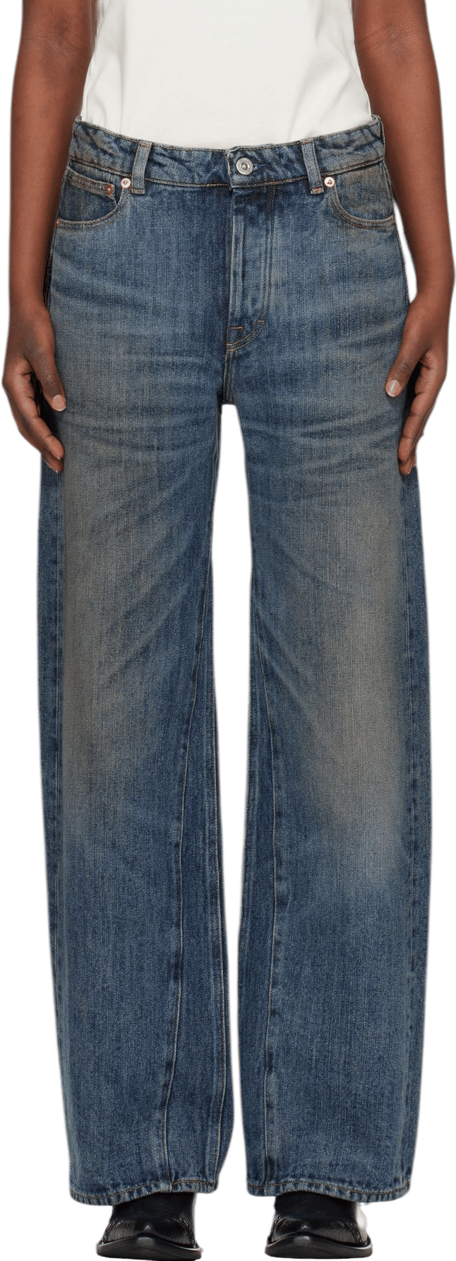 OUR LEGACY Blue Treble Cut Jeans