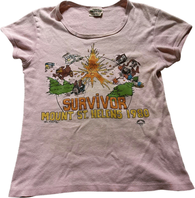 Vintage Survivor 1980 Pink Graphic Tee