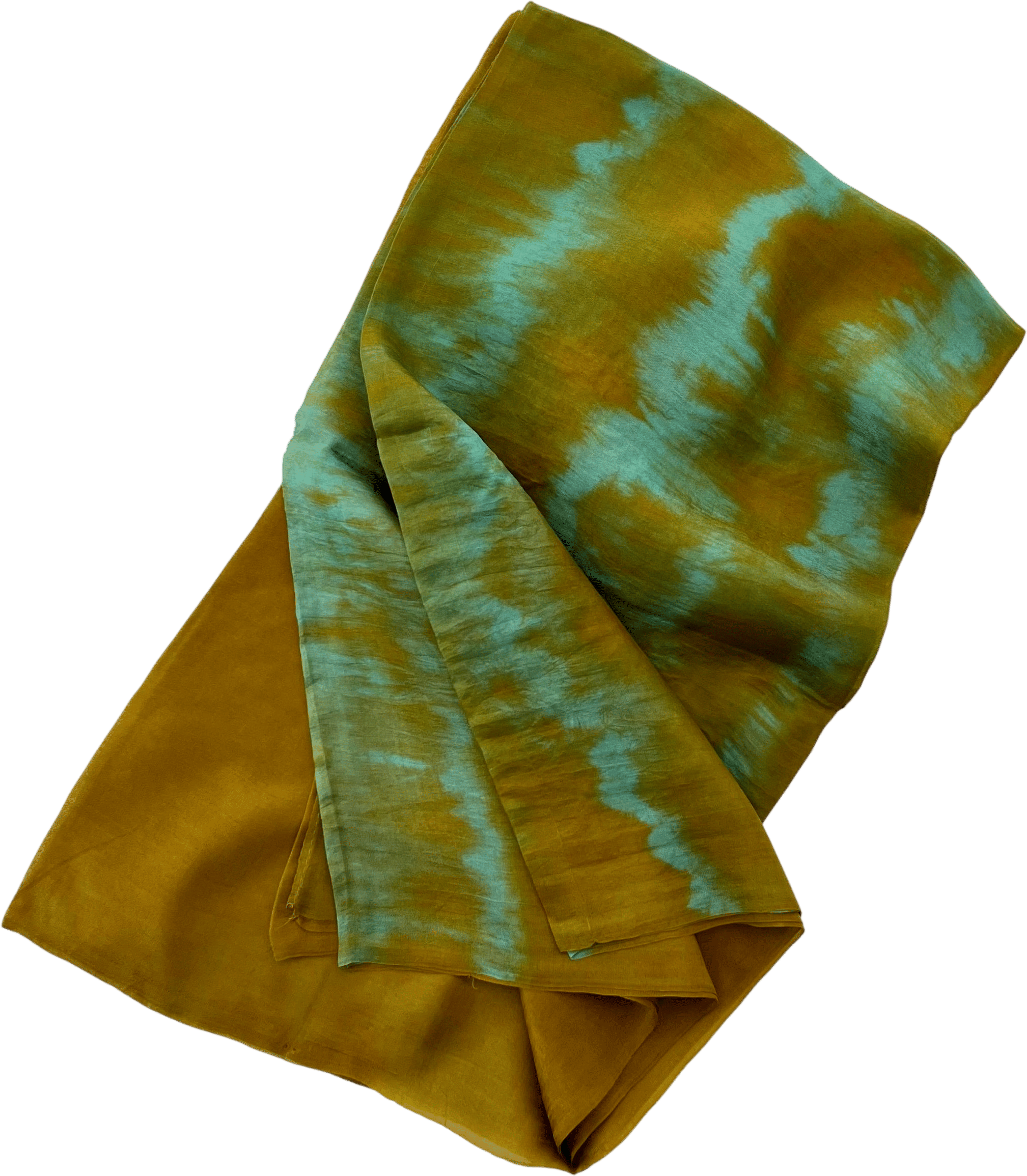 handwoven tie dye silk scarf