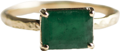 Four Prong Rectangle Twig Ring