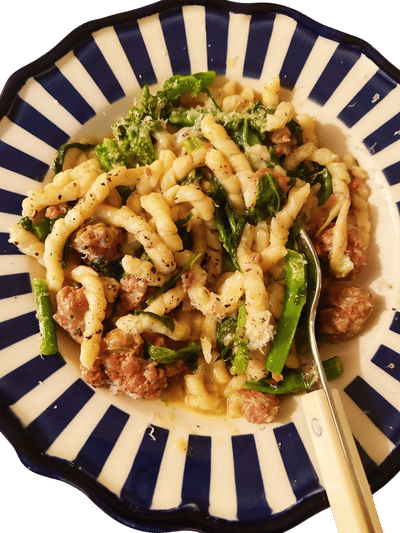 Pasta with Sausage, Browned Butter and Broccoli Rabe Recipe