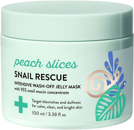 Peach Slices Snail Rescue Intensive Wash-Off Jelly Mask