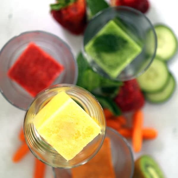 Cucumber ice Cubes for refreshing water