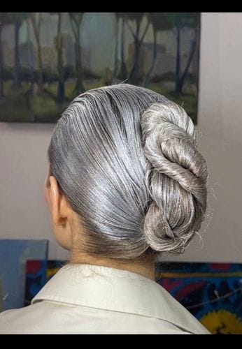 chic updos and unapologetically silver hair
