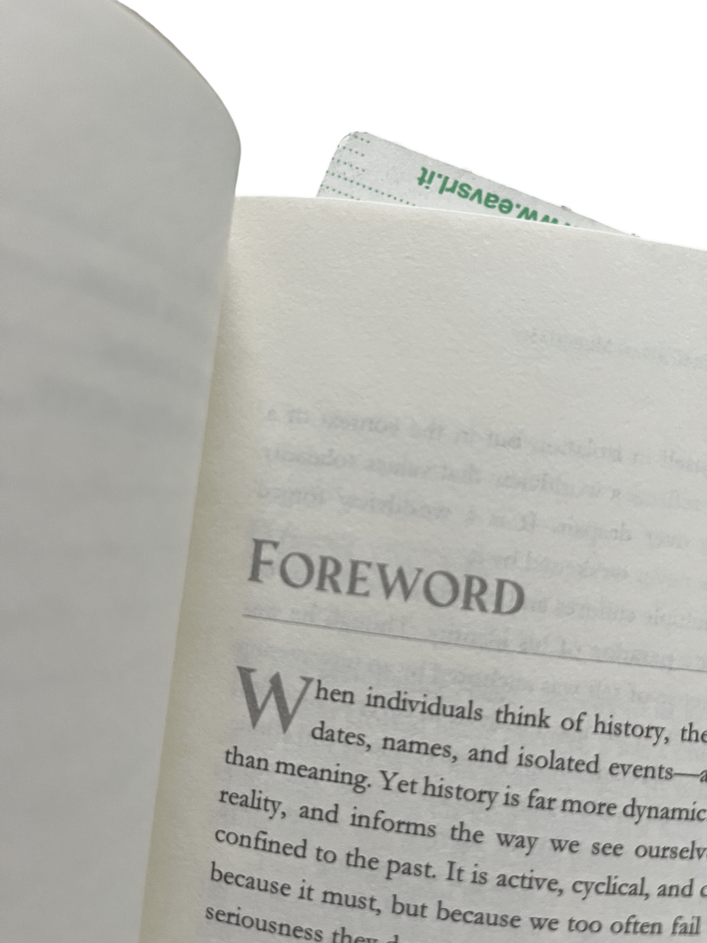 Save the Foreword for the End of the Book