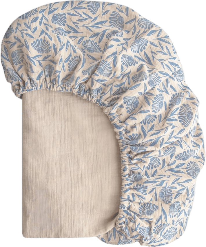 mushie muslin crib sheet!