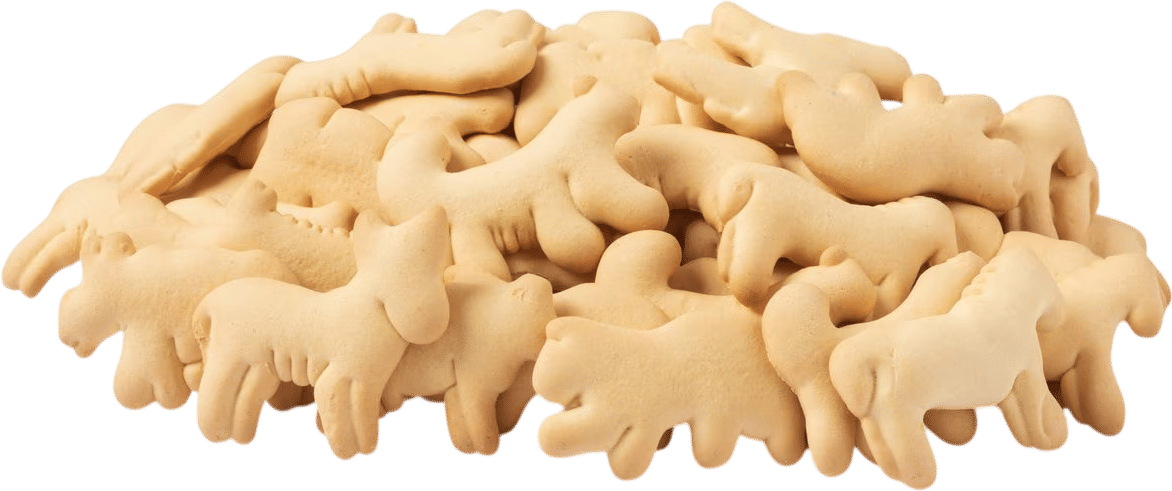Animal crackers with manzanilla olives