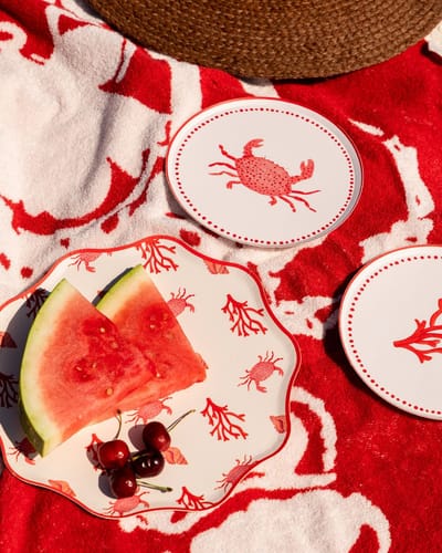 Crab Dinner Paper Plate Set
