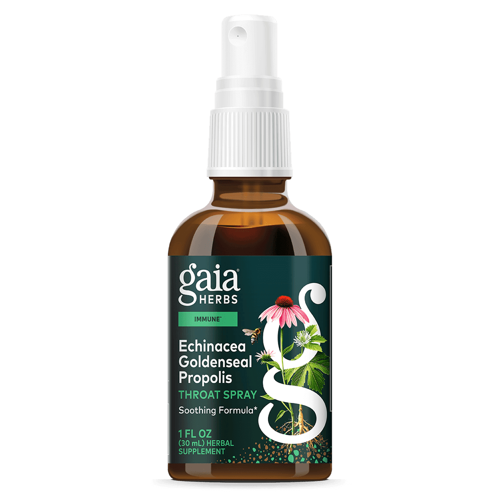 Gaia Herbs Echinacea Goldenseal Propolis Throat Spray