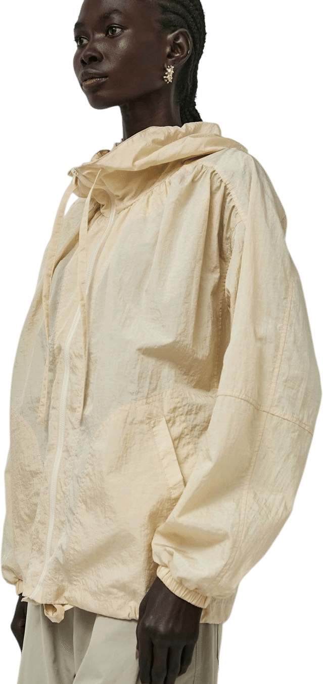 Mijeong Park Shirred Anorak in Cream