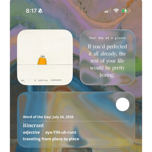 Slot machine your home screen for synchronicity and aesthetics.