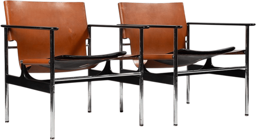 Pair of Lounge Chairs by Charles Pollock for Knoll