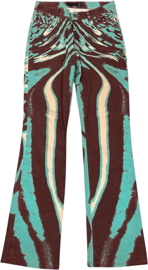 Roberto Cavalli Graphic Print Jeans - S - Etsy