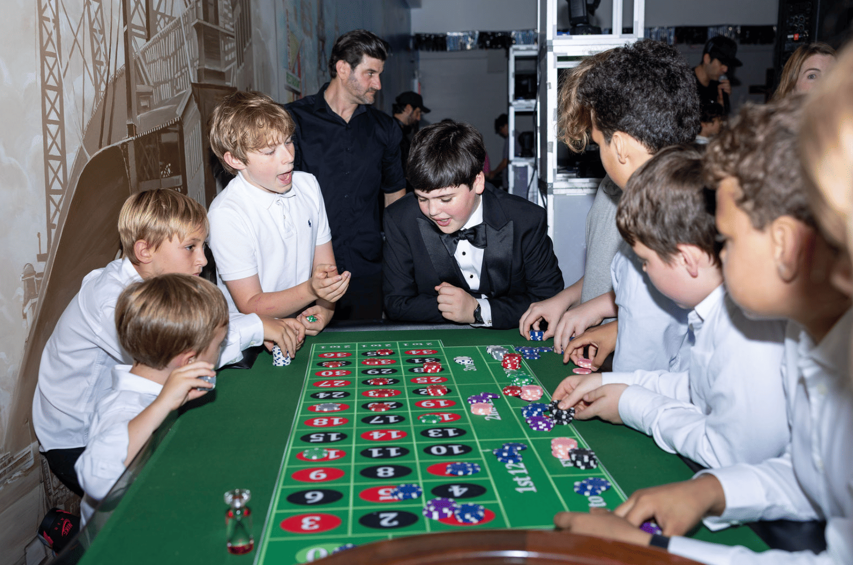 Casino games at a kids party