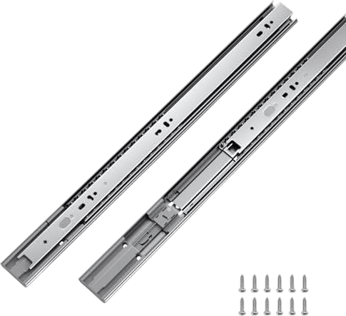 LONTAN 1 Pair Heavy Duty Soft Close Drawer Slides 22 inch Ball Bearing Full Extension Drawer Glides Cabinet Rails 100 LB Capacity