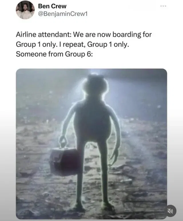Now boarding group 1