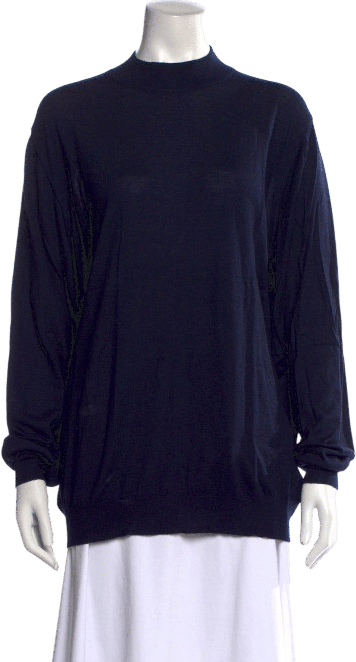 Vintage Cashmere Mock Neck Sweater