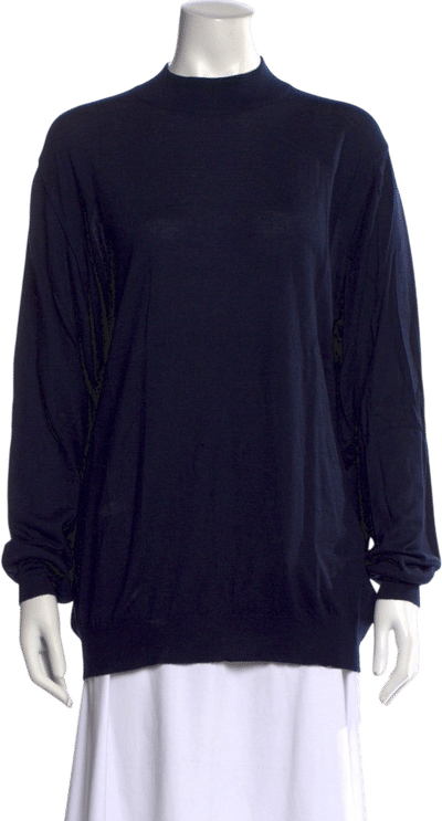 Vintage Cashmere Mock Neck Sweater