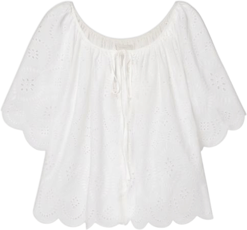 Faithfull Fondaco Broderie Anglaise Top White