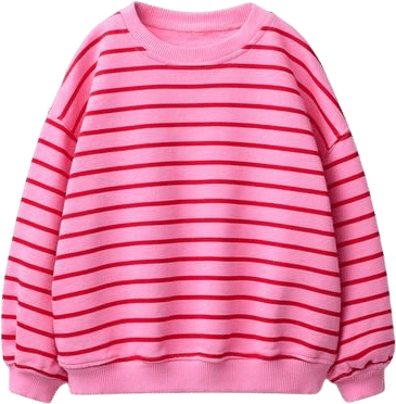 STRIPED HEART SWEATSHIRT