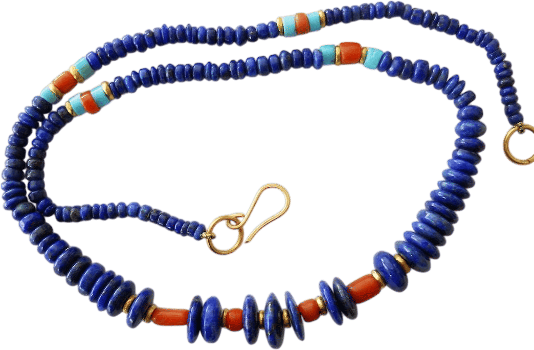 Coral and Turquoise Beaded Necklace