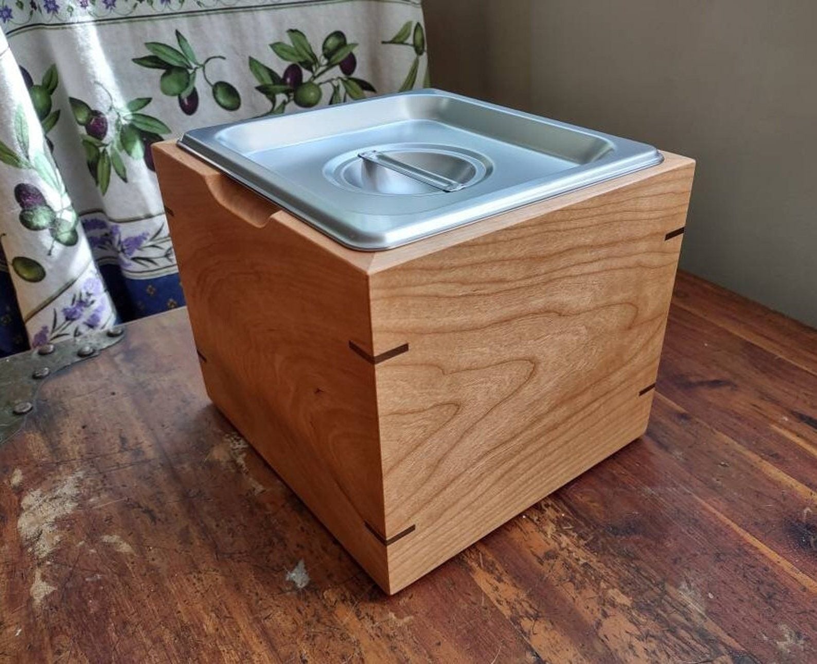 Wood and metal compost bin