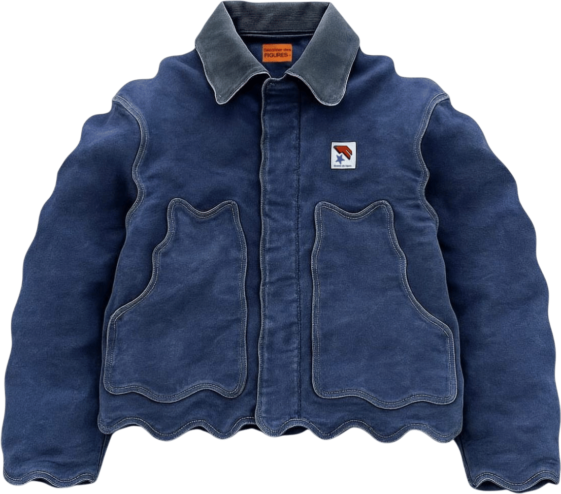 Wave Cut Denim Jacket