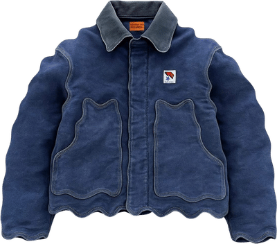 Wave Cut Denim Jacket