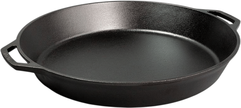 17 Inch Seasoned Cast Iron Dual Handle Pan
