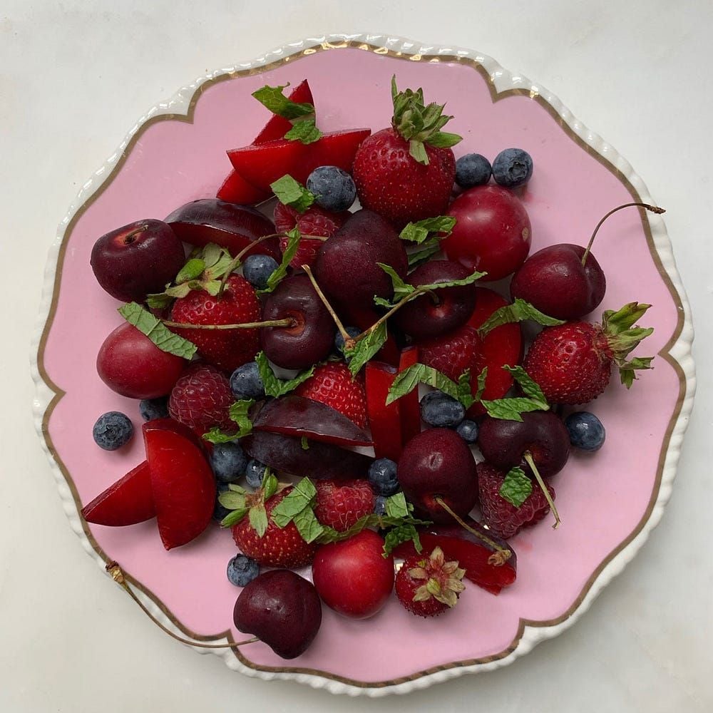 Ruby Red Fruit Plate Recipe