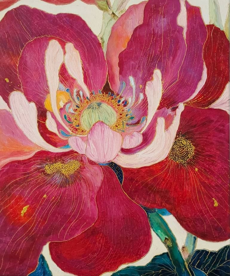 Ethereal Bloom No. 7 Painting by Jie Song
