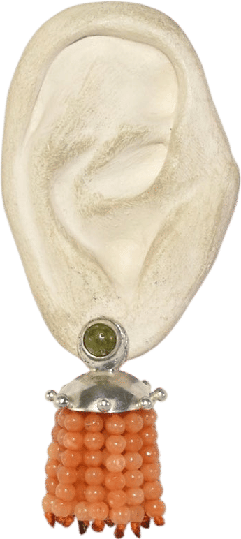 Agate Fringe Cupola Earrings