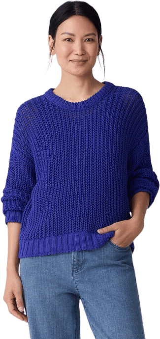 Peruvian Organic Cotton Cord Crew Neck Top