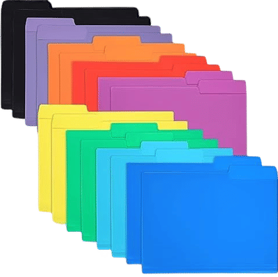 EOOUT 18 Pack Plastic File Folders