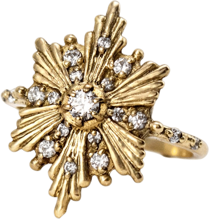 Astra Star Ring - Celestial Starburst Diamond Ring
