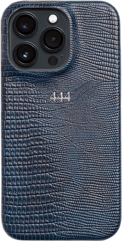 Navy Lizard Texture Personalized Snap Case