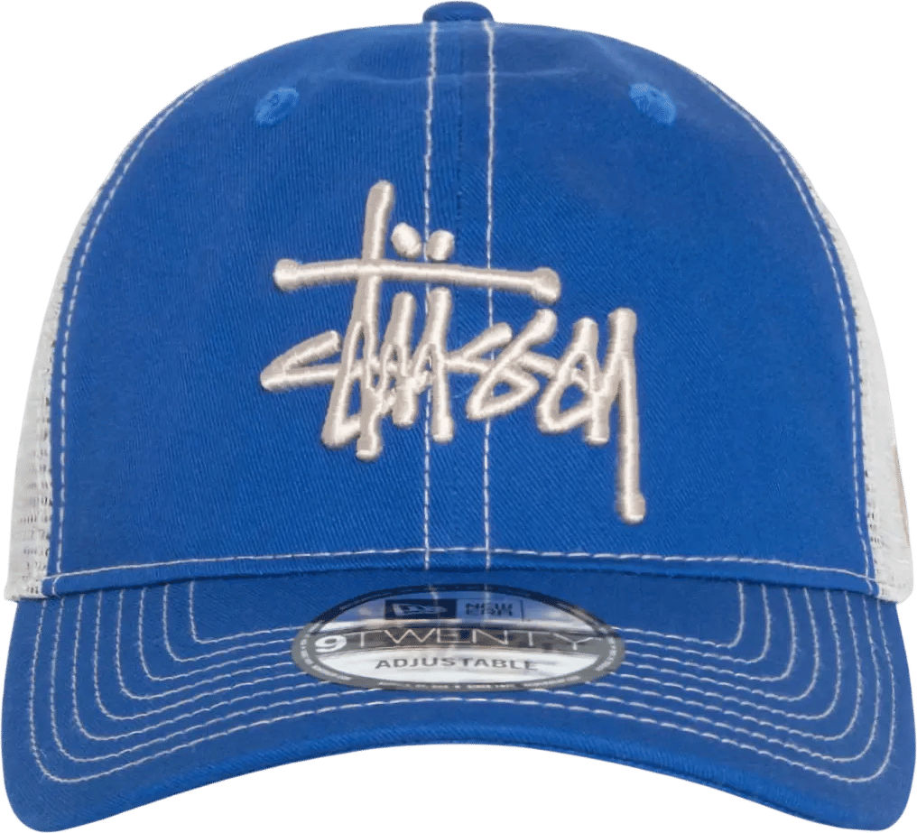 9twenty washed basic trucker stussy bright blue