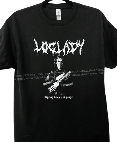 quick draw studio log lady tee