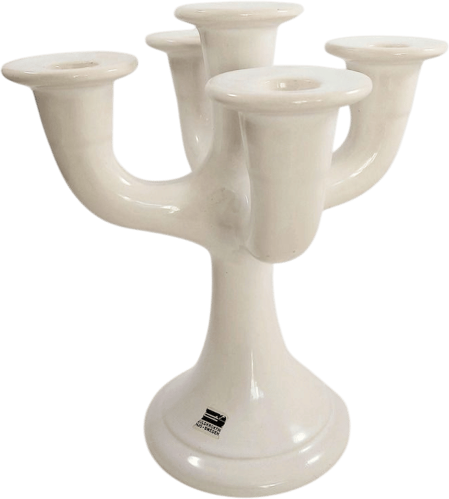 Vintage - Guldkroken Hjo Large 5-arm White Candelabra