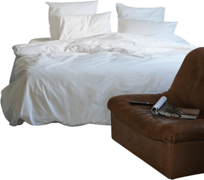 Percale Sheets in White Chalk