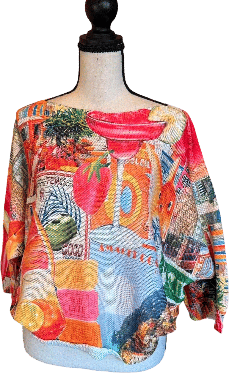 Scenic graphic sweater, made in Italy
